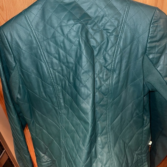 IMANgenuine leather teal green jacket Size S - Picture 10 of 14